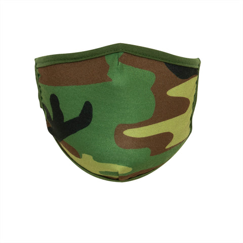 Camo 3-Layer Polyester Face Mask