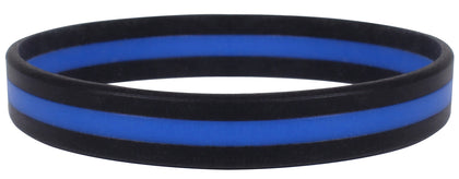 Silicone Thin Blue Line Bracelet