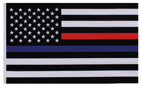 Thin Blue and Thin Red Line Flag