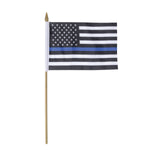 Thin Blue Line Stick Flag