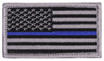 Thin Blue Line Police U.S. Flag Patch - Hook Back