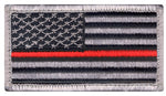 Thin Red Line US Flag Patch - Hook Back