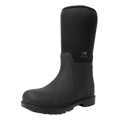 Waterproof Rubber Boots - Black - 14.5 Inch