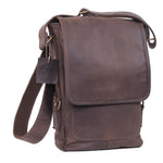 Brown Leather Military Tech Bag