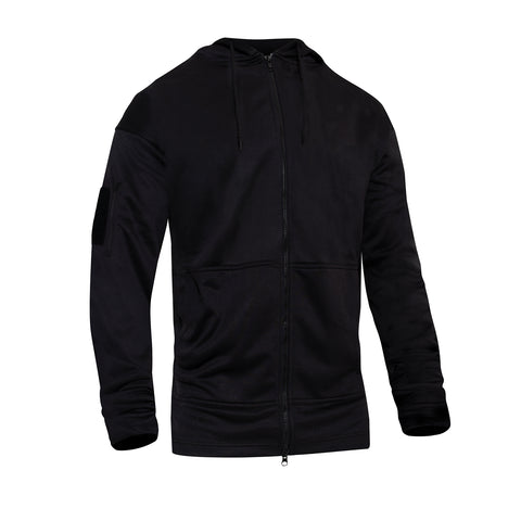 Concealed Carry Zippered Hoodie - Black