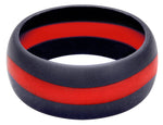 Thin Red Line Silicone Ring