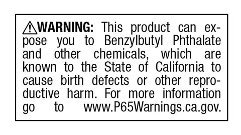 California Prop 65 Chemical Warning Labels