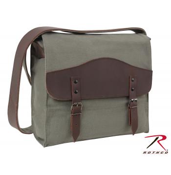 Vintage Canvas Medic Bag with Leather Accents